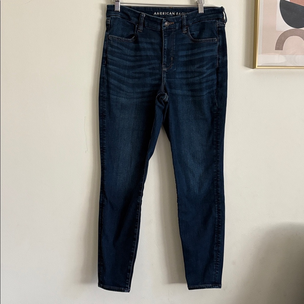 American Eagle Outfitters Dark Blue Skinny Jeans - Picture 3 of 10